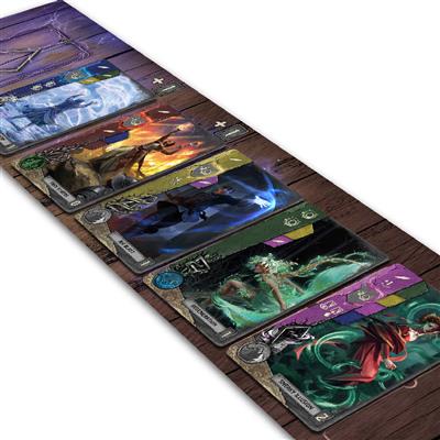 The Witcher: Old World - Mages Expansion detailed game pieces and spell cards