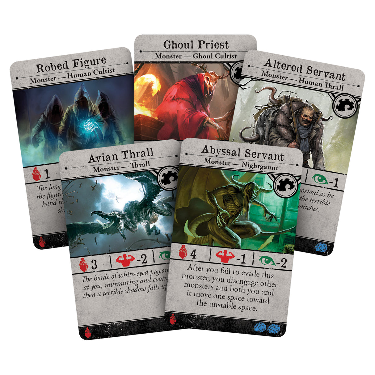 Arkham Horror: Third Edition monster cards and encounter deck