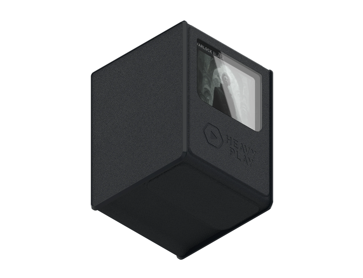 Heavy Play RFG Deckbox MAX 100DS: Warlock Black showing card storage capacity