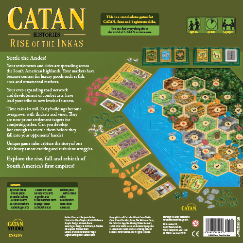 Catan: Histories: Rise of the Inkas gameplay setup with Andean map