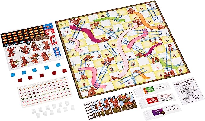 Shootin Ladders: Frag Fest board game box and components