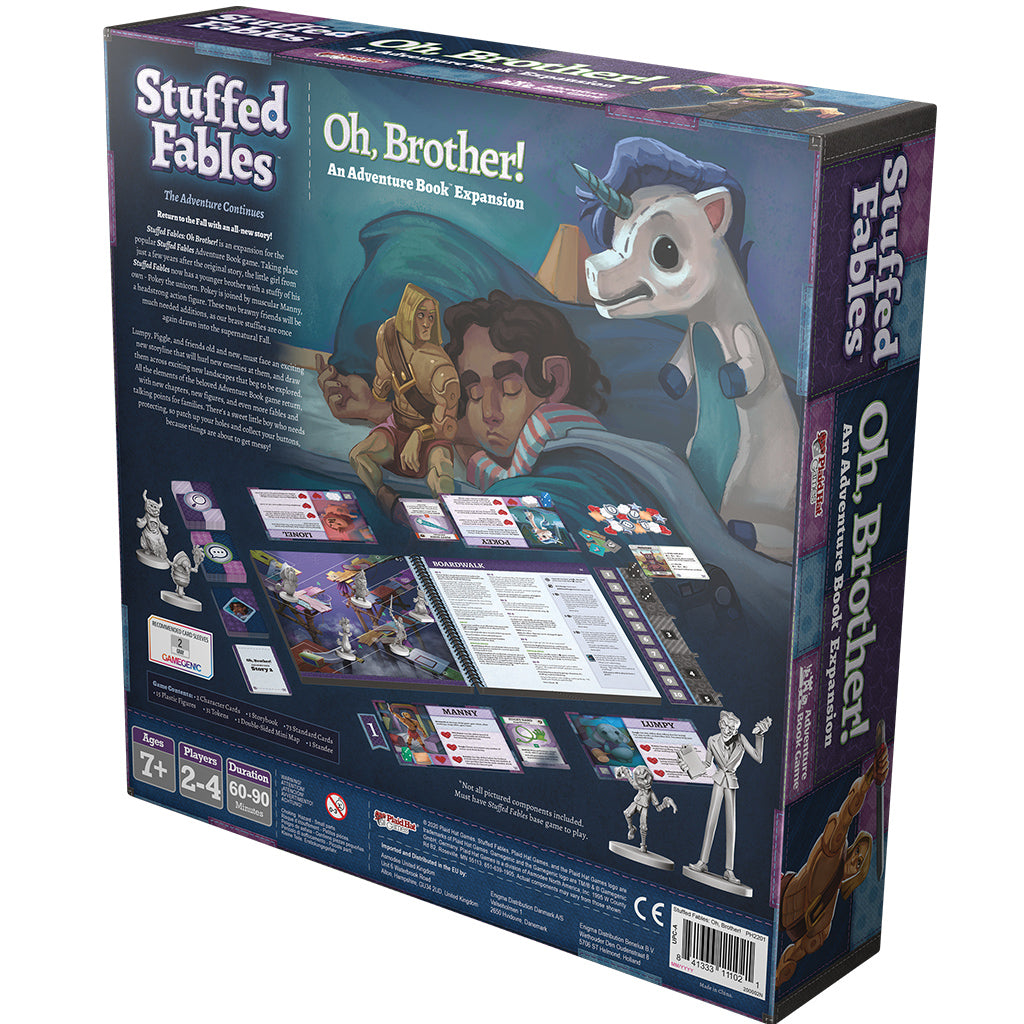 Stuffed Fables: Oh Brother! gameplay with dice and cards