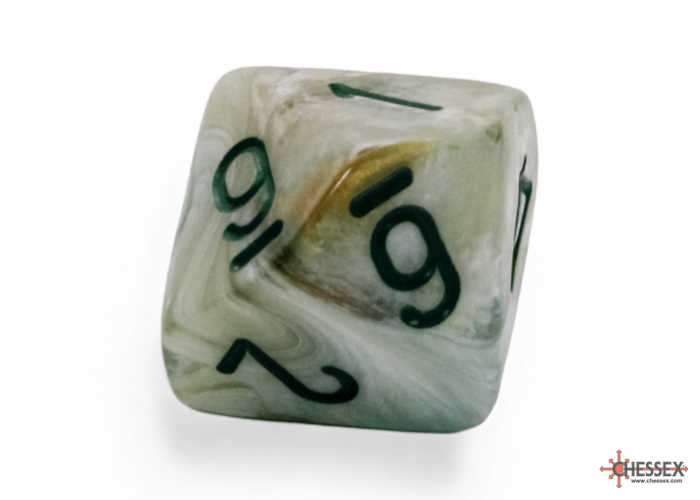Chessex - Mega-Hedral Marble Green/Dark Green 7-Die Set die