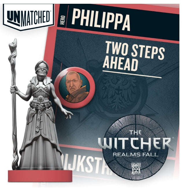 Unmatched: Witcher: Realms Fall character cards and abilities