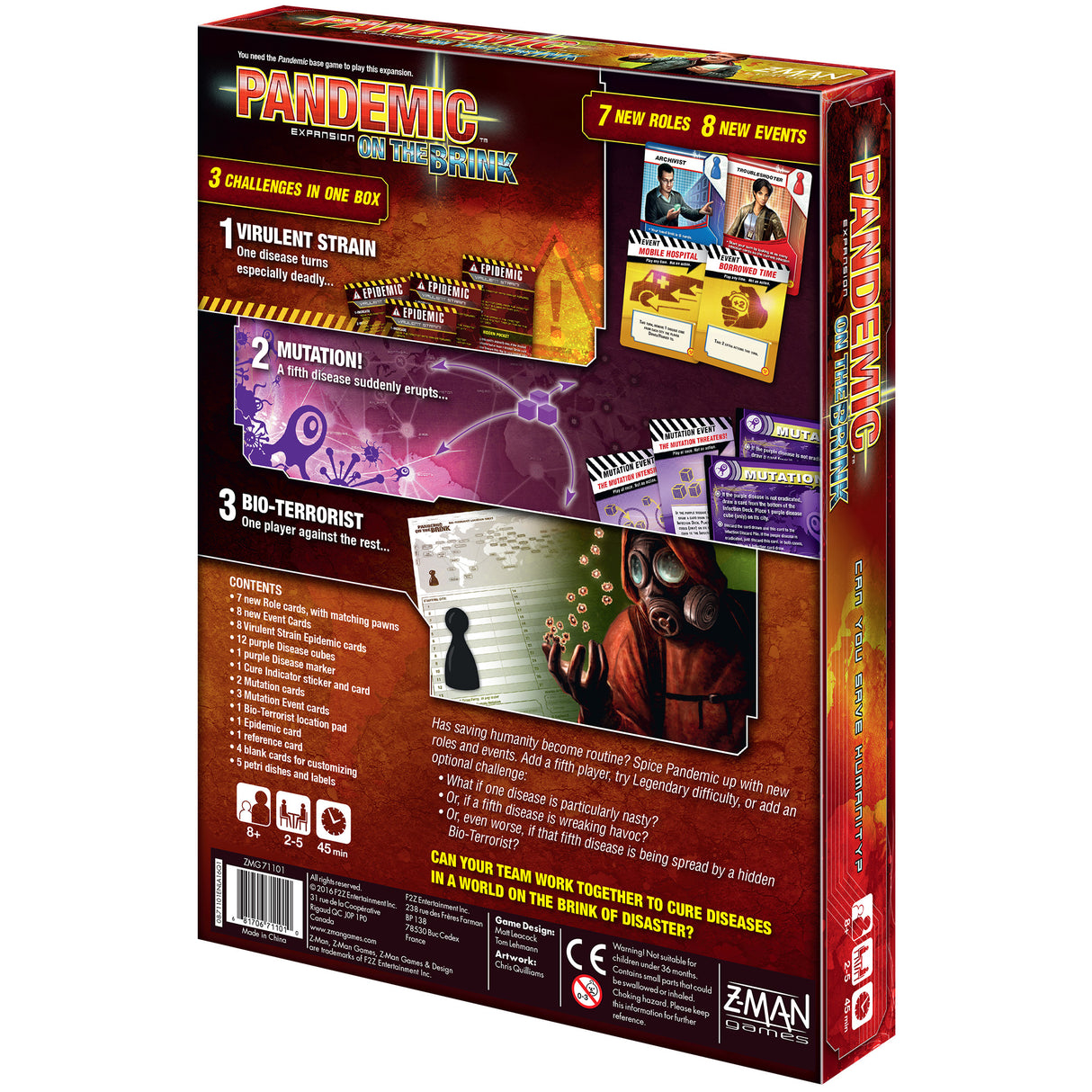 Pandemic: On the Brink RPG detailed view of new challenge cards and game mechanics