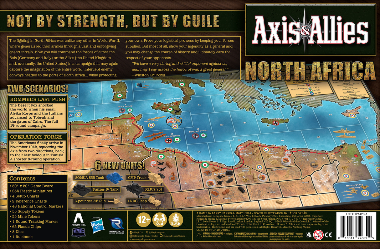 Axis & Allies: North Africa strategic map view