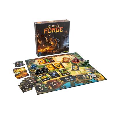 King's Forge gameplay setup with resource dice