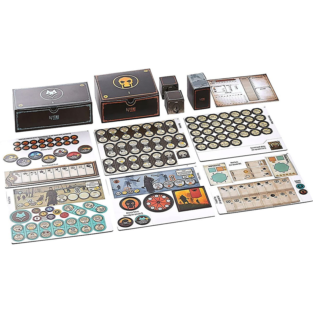 Scythe The Rise of Fenris campaign scenario cards and story-driven gameplay mechanics