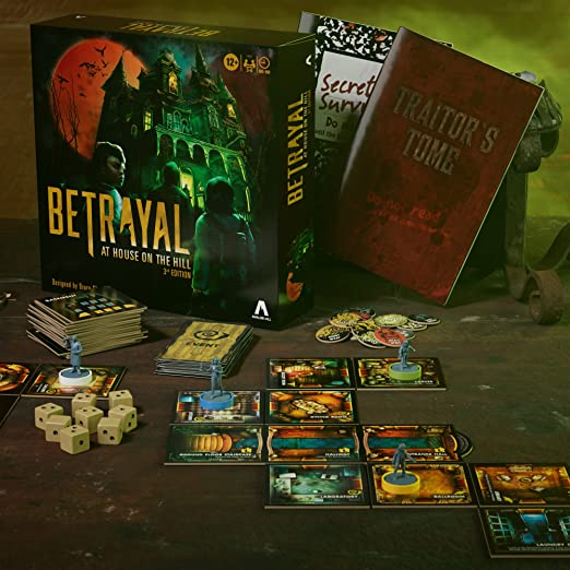Betrayal at House on the Hill 3rd ed game tiles and haunted house