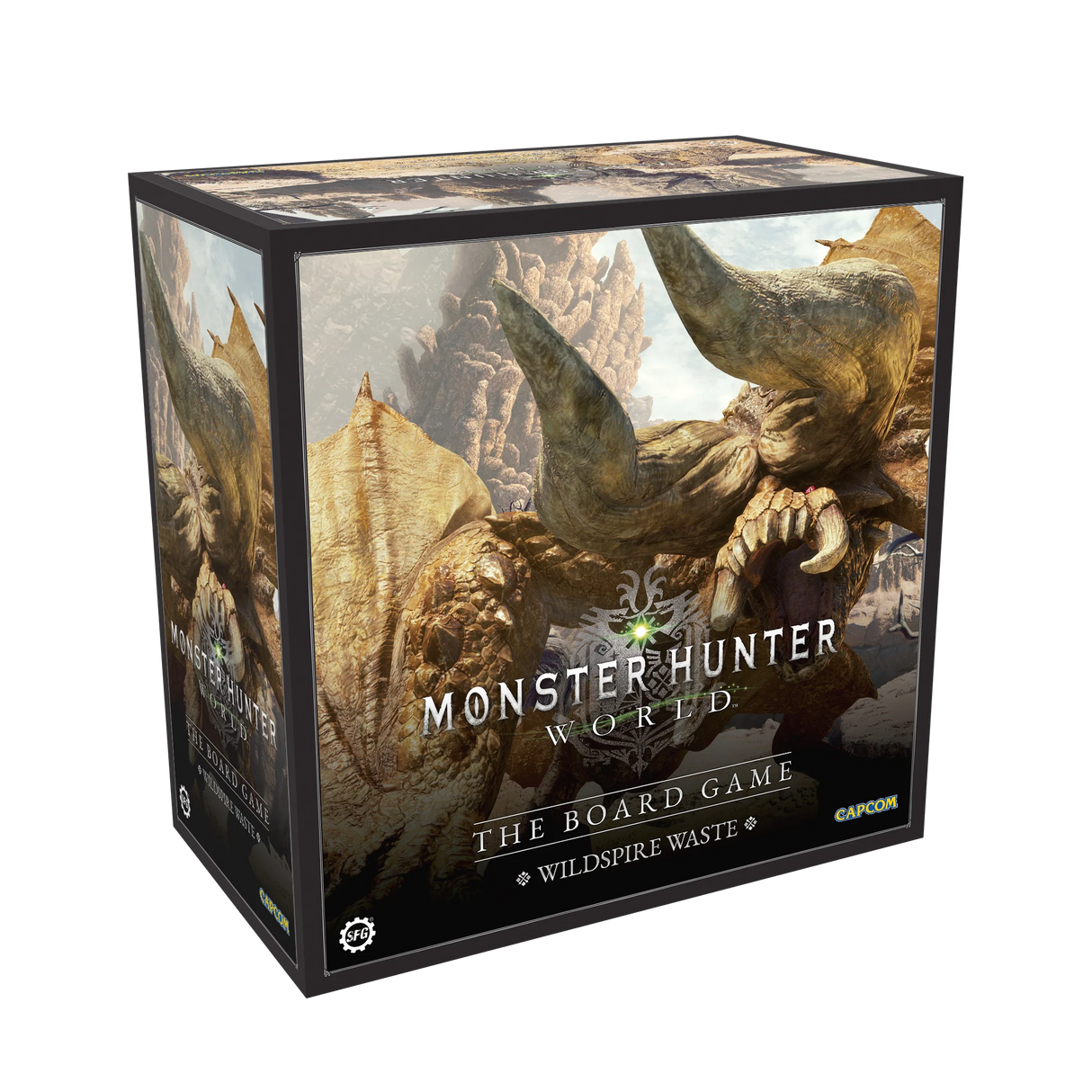 Monster Hunter World - Wildspire Waste board game box | Elderwoods