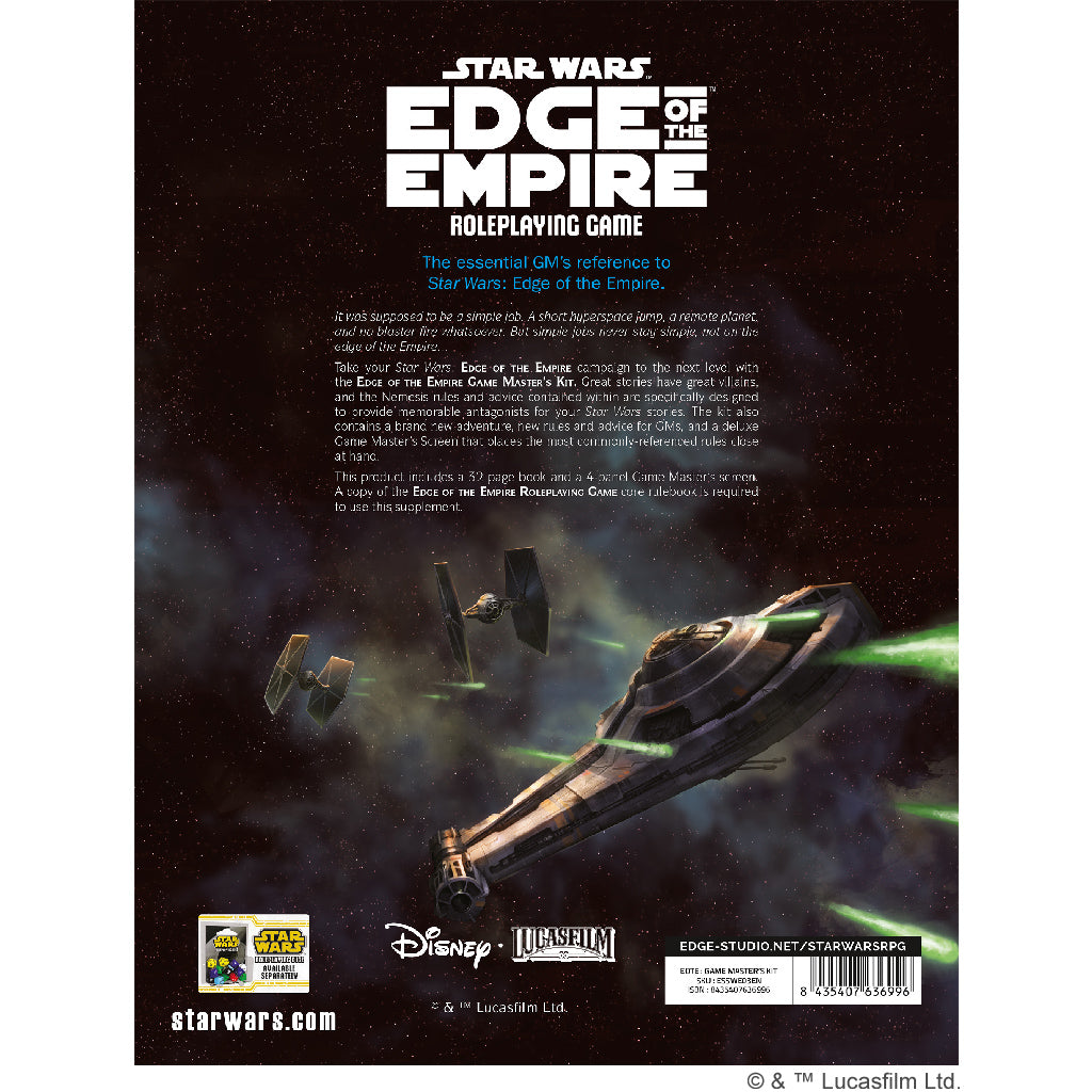 Star Wars - Edge of the Empire RPG: Game Master's Kit RPG GM screen and components
