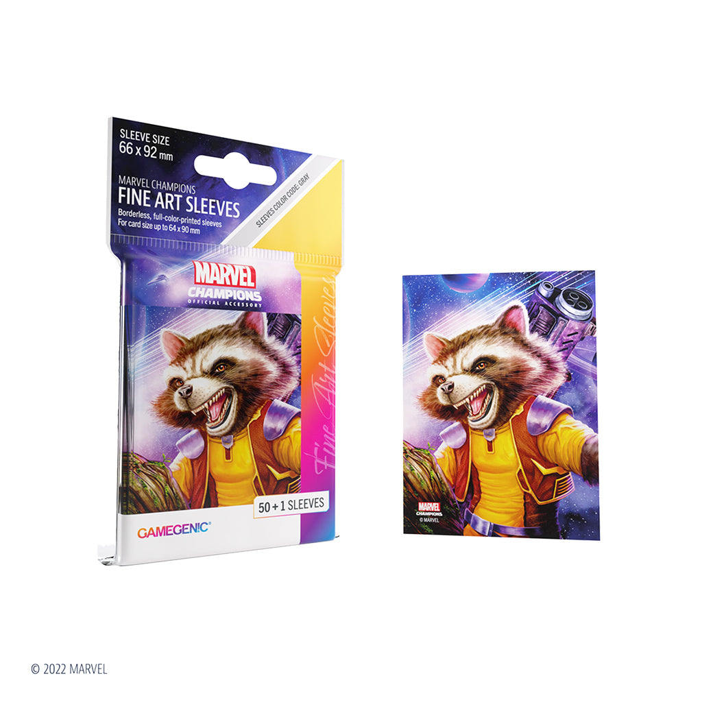 Marvel: Champions Fine Art Sleeves – Rocket Raccoon