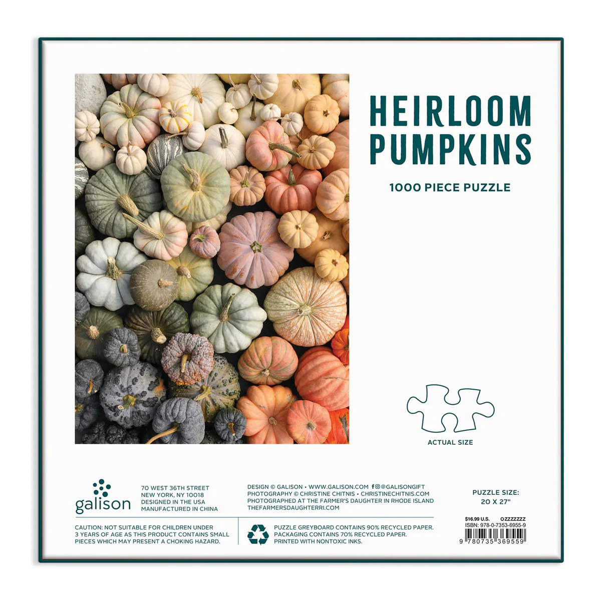 Heirloom Pumpkins - 1000 Piece Galison
