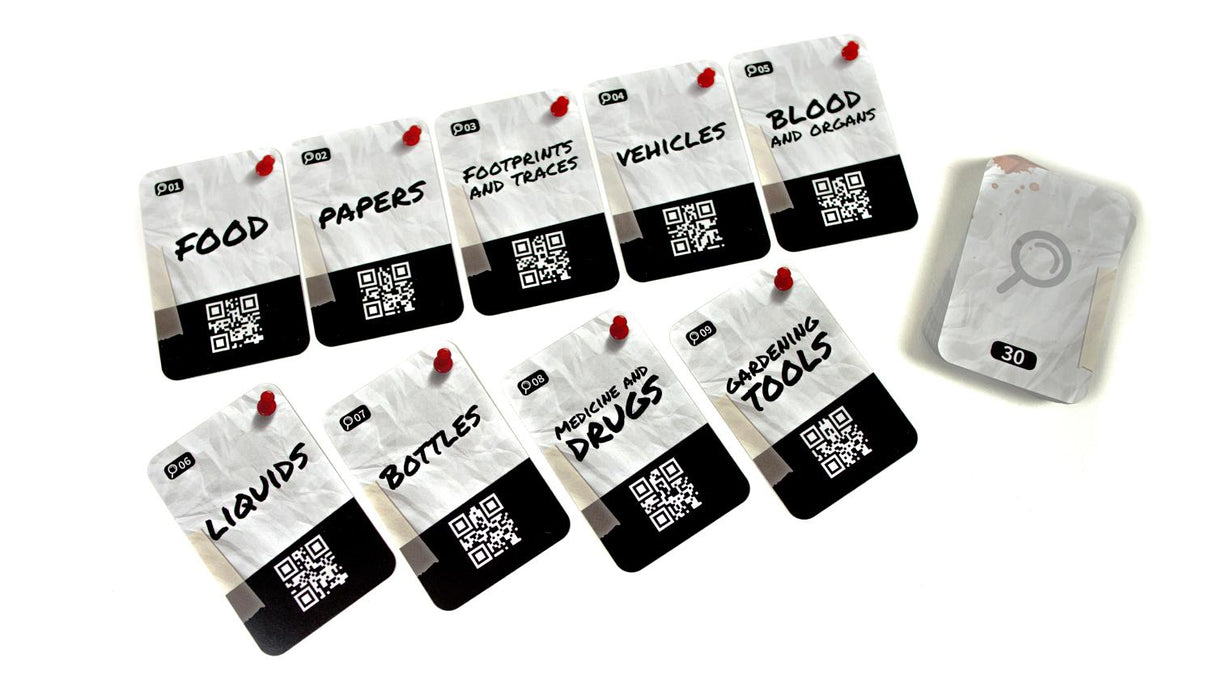 Chronicles of Crime board game character cards