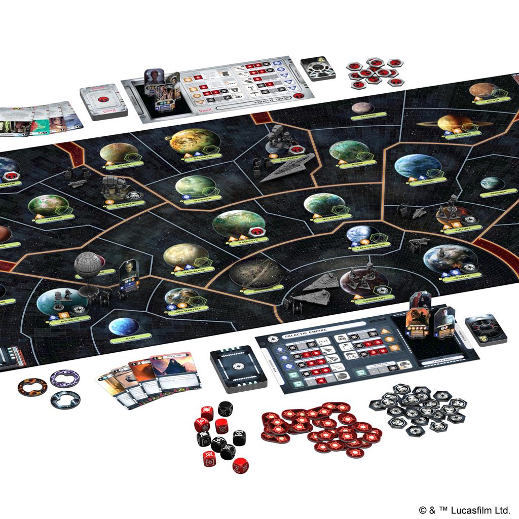Star Wars: Rebellion game board and systems