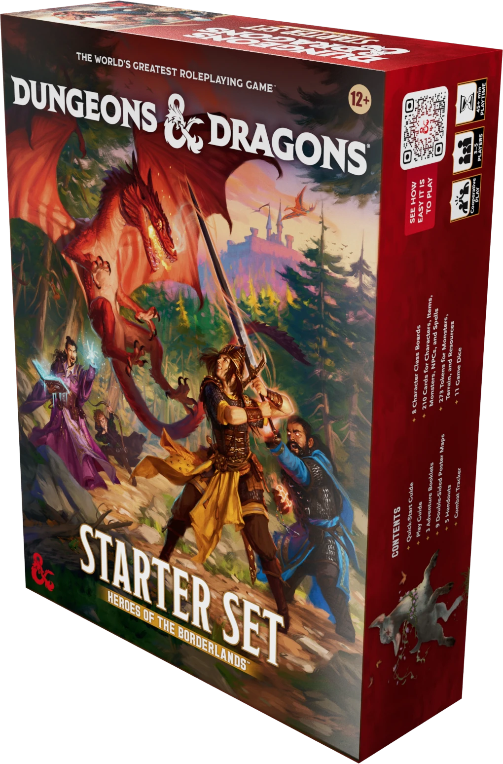 D&D Starter Set: Heroes of the Borderlands game contents including rulebook and components