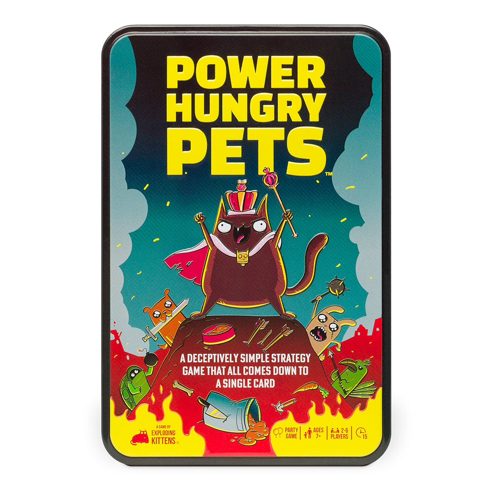 Power Hungry Pets (Tin Version) board game gameplay layout