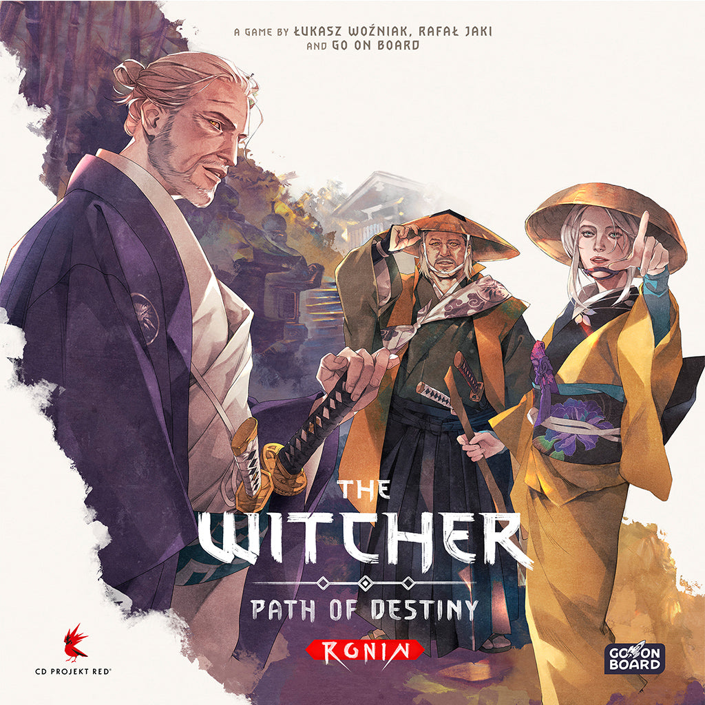 The Witcher: Path of Destiny Ronin board game components and symbol tokens overview