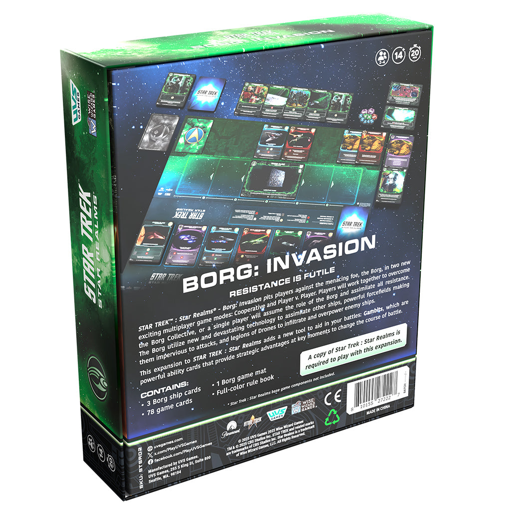 Star Trek: Star Realms - Borg: Invasion game cards and components