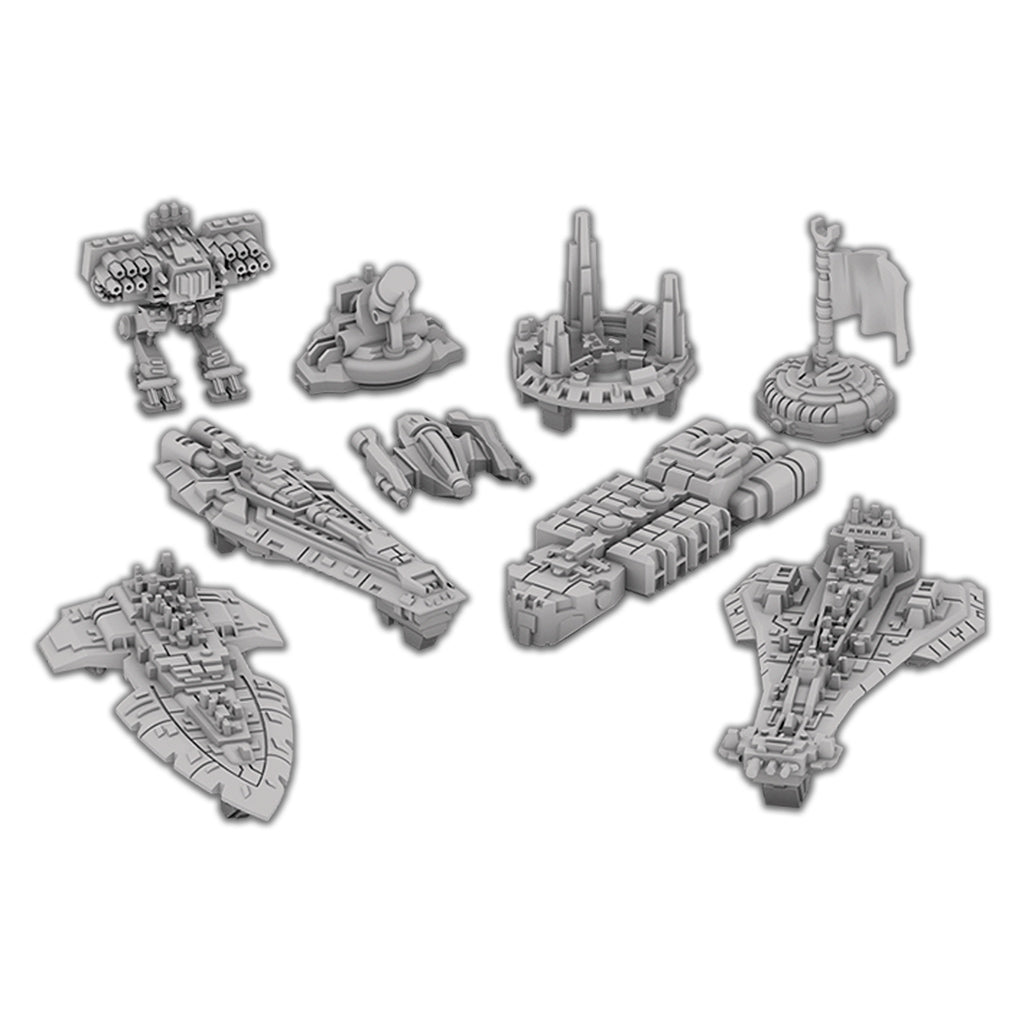 Twilight Imperium Thunder's Edge plastic miniatures and tokens