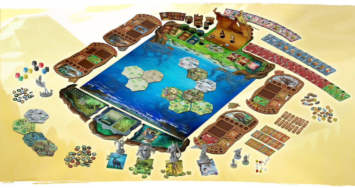 Valheim - Deluxe Edition board game box back with game details