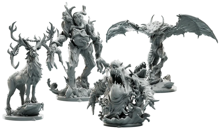 Valheim - Deluxe Edition board game components and miniatures