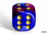 Chessex: Gemini: Blue-Purple / Gold 16mm 12d6