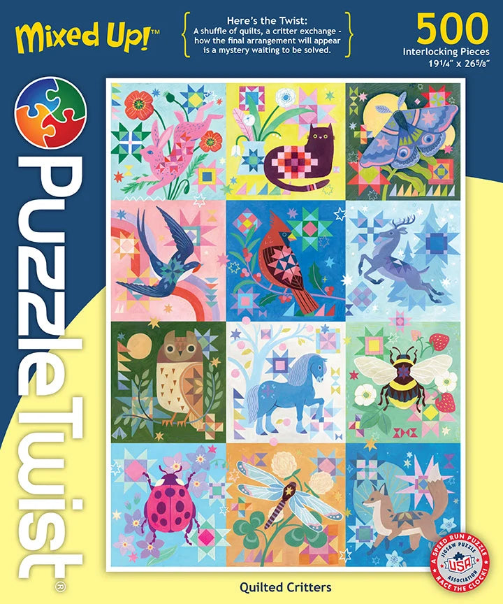 Quilted Critters - 500pc Puzzle Twist