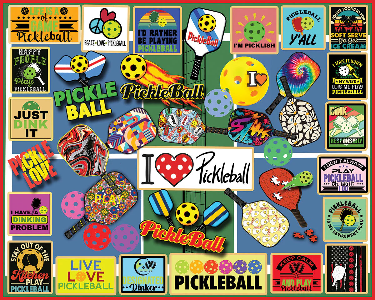 Pickleball - 1000 Piece Jigsaw Puzzle White Mountain