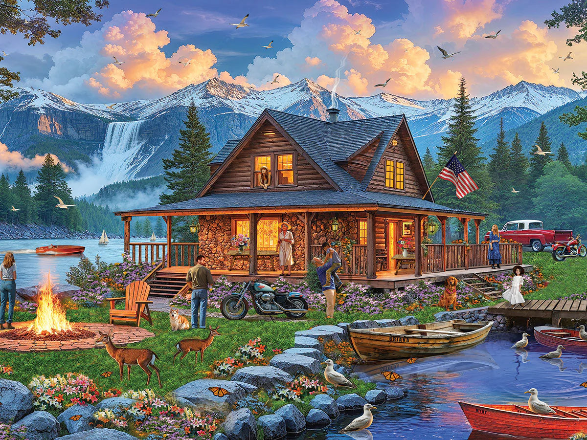 Cabin Retreat - 500 Piece Jigsaw Puzzle White Mountain