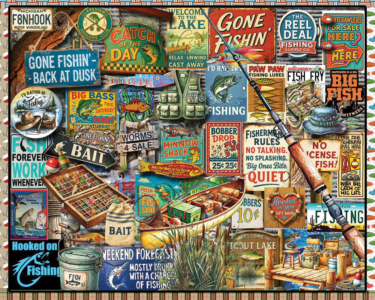 I Love Fishing - 1000 Piece Jigsaw Puzzle White Mountain