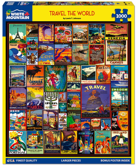 Travel The World - 1000 Piece Jigsaw Puzzle White Mountain