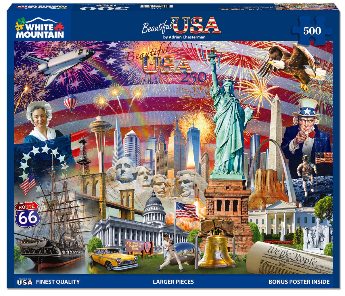 Beautiful USA - 500 Piece Jigsaw Puzzle White Mountain