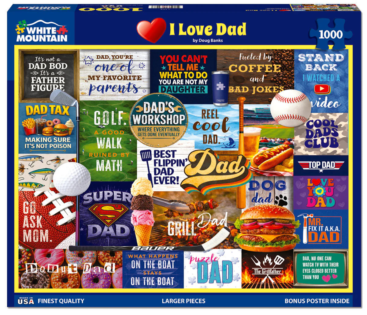I Love Dad - 1000 Piece Jigsaw Puzzle White Mountain