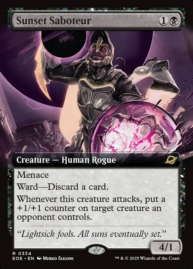 Sunset Saboteur Extended Art - MTG Edge of Eternities 334 NM