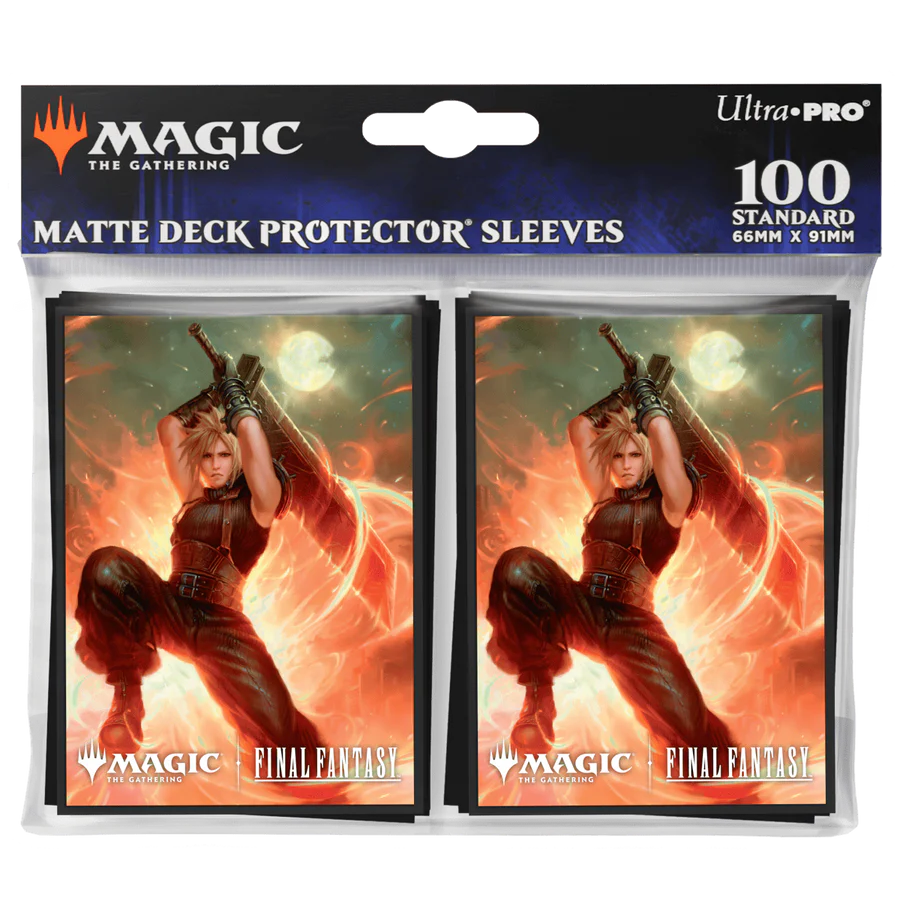 Final Fantasy Cloud Ex-SOLDIER Commander Sleeves - Ultra Pro 100ct Deck Protectors | Elderwoods Final Fantasy Cloud Ex-SOLDIER Commander Sleeves - Ultra Pro 100ct Deck Protectors | Elderwoods