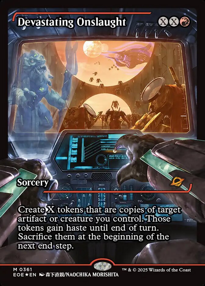 Devastating Onslaught Borderless Foil - MTG Edge of Eternities 361 NM