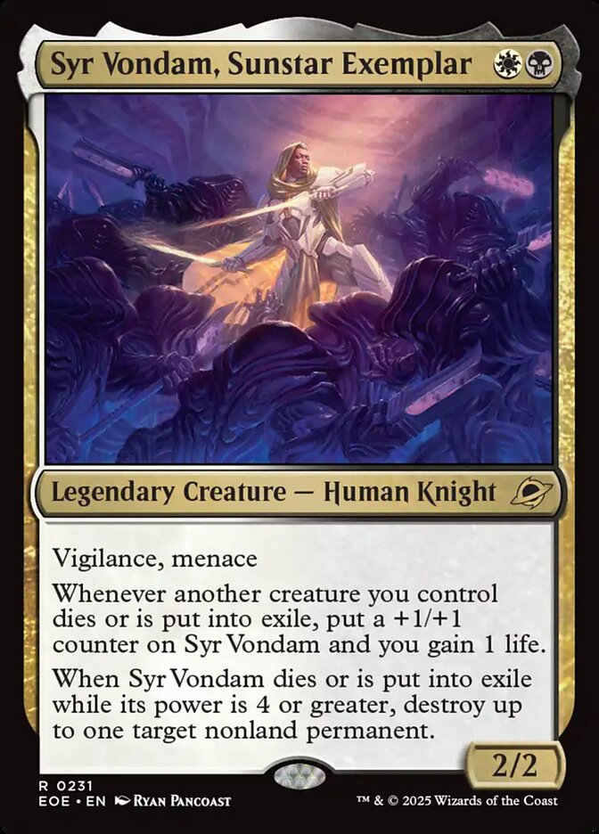Syr Vondam, Sunstar Exemplar - MTG Edge of Eternities 231 NM