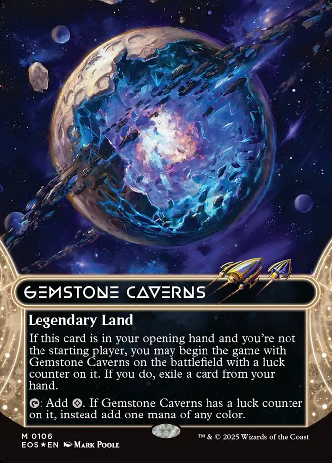 Gemstone Caverns Borderless Galaxy Foil - MTG Edge of Eternities: Stellar Sights 106 NM
