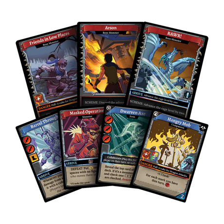 Clank: Legacy - Acquisitions Incorporated 2 - Darkest Magic board game cards and tokens