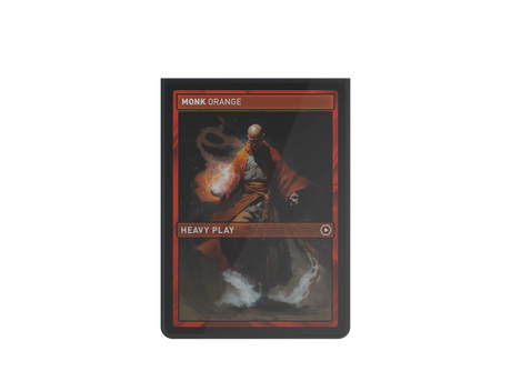 Heavy Play Curv Sleeves - Monk Orange (100) showing packaging and sleeve details