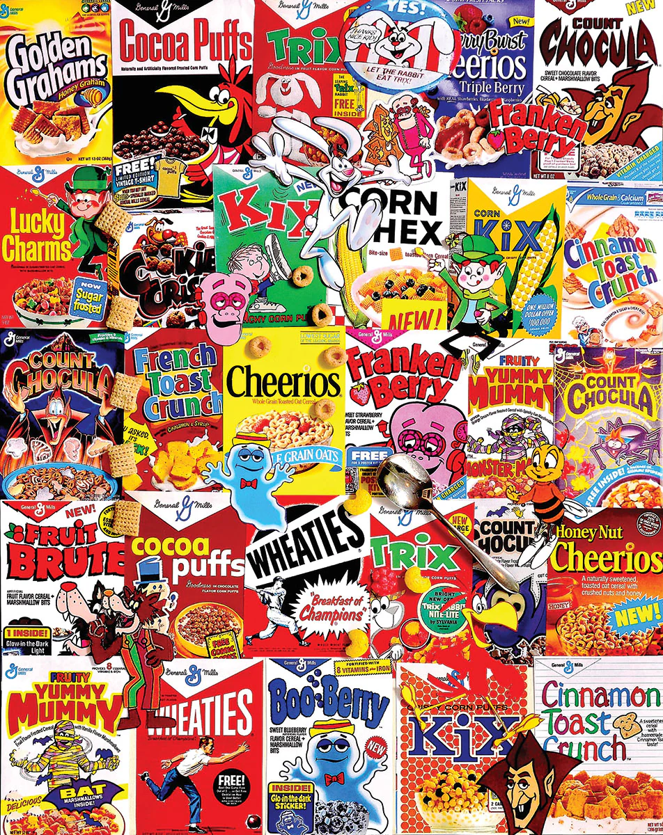 Cereal Boxes - 1000 Piece Jigsaw Puzzle White Mountain