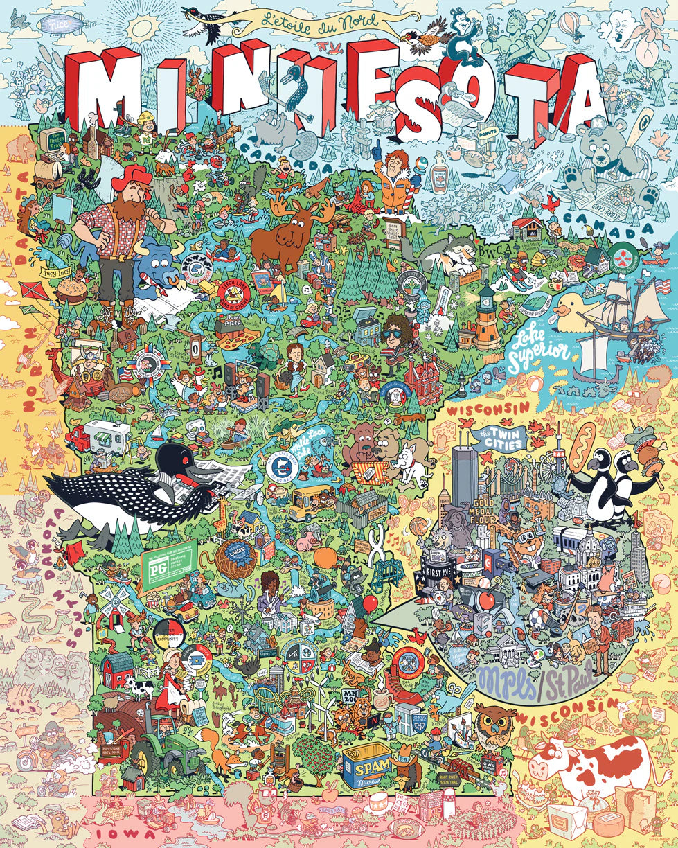 Color Me Minnesota - 1000pc Puzzle Twist