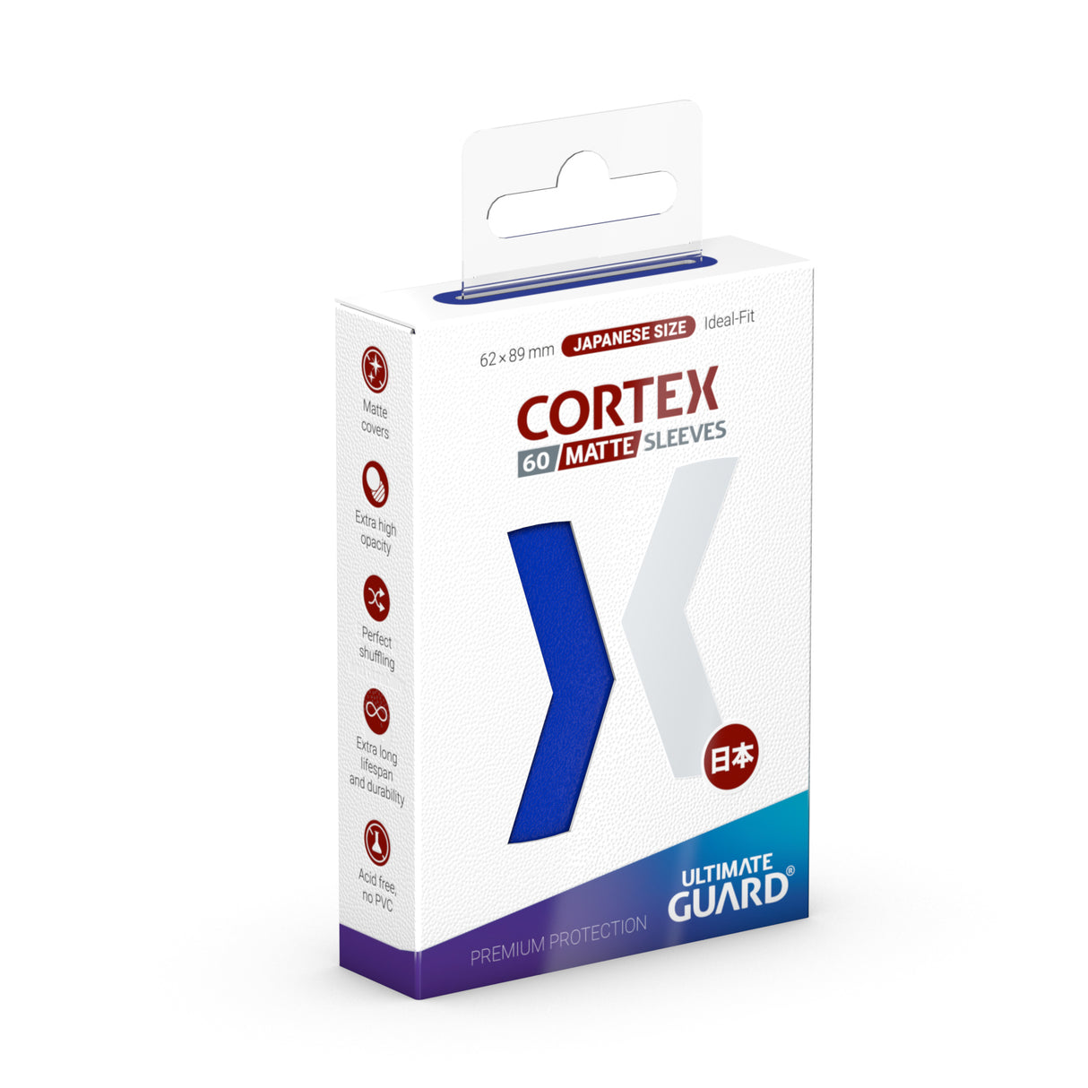 Ultimate Guard CORTEX Japanese Matte Blue Sleeves (60ct)