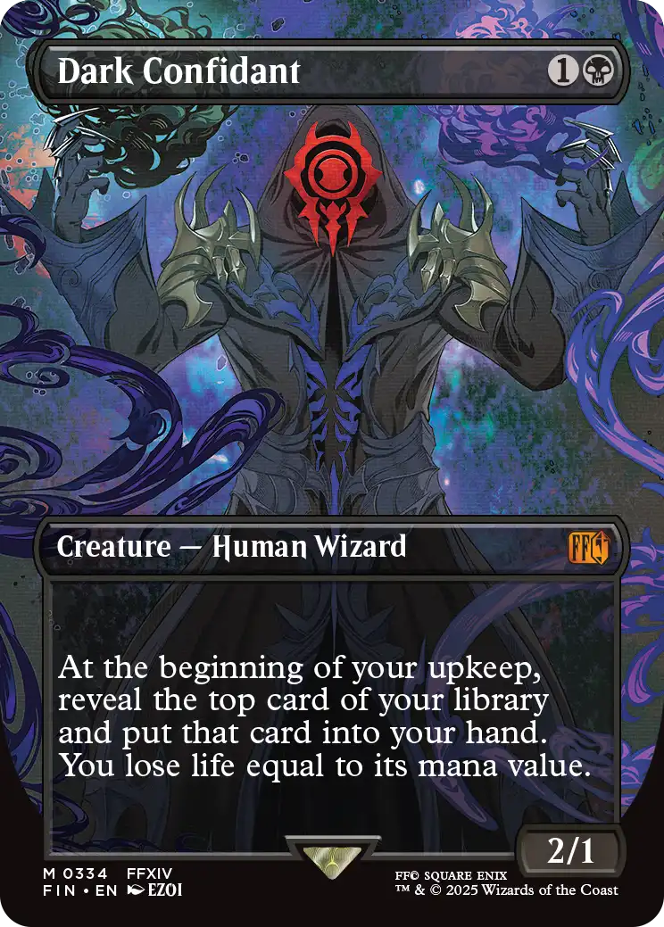 Dark Confidant Borderless Foil - MTG Final Fantasy 334 NM
