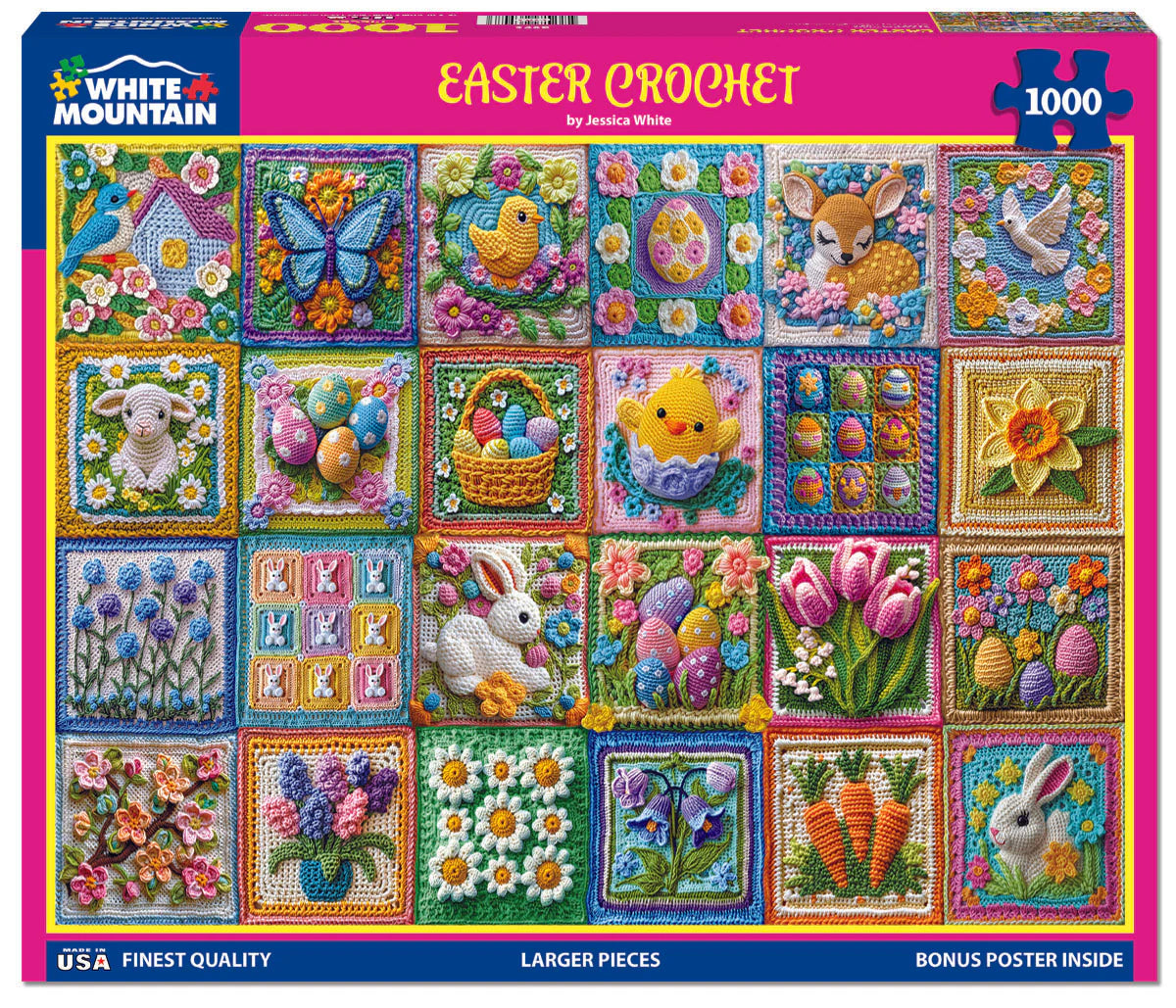 Easter Crochet - 1000 Piece Jigsaw Puzzle White Mountain