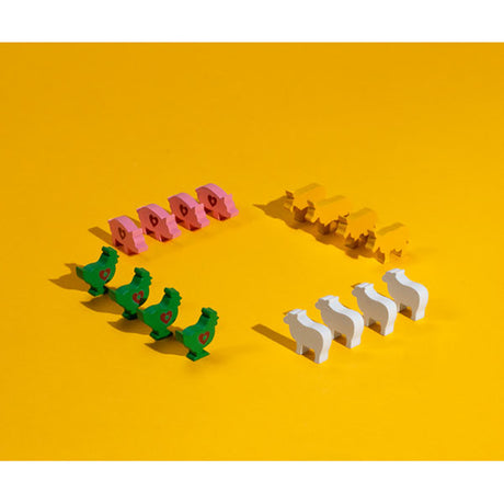 Farms Race board game resource tokens and pieces