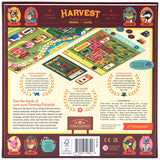 Harvest (Retail Edition) board game box back showing game details