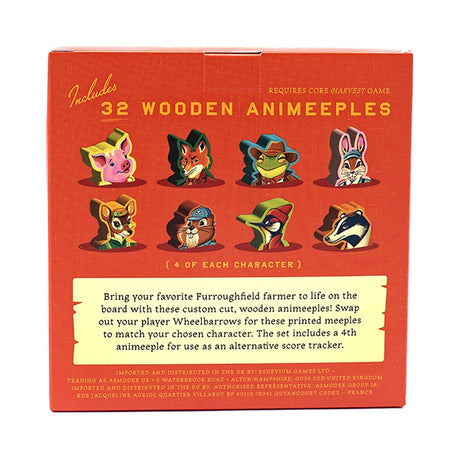 Harvest Animeeple Pack custom wooden meeples for all 8 characters