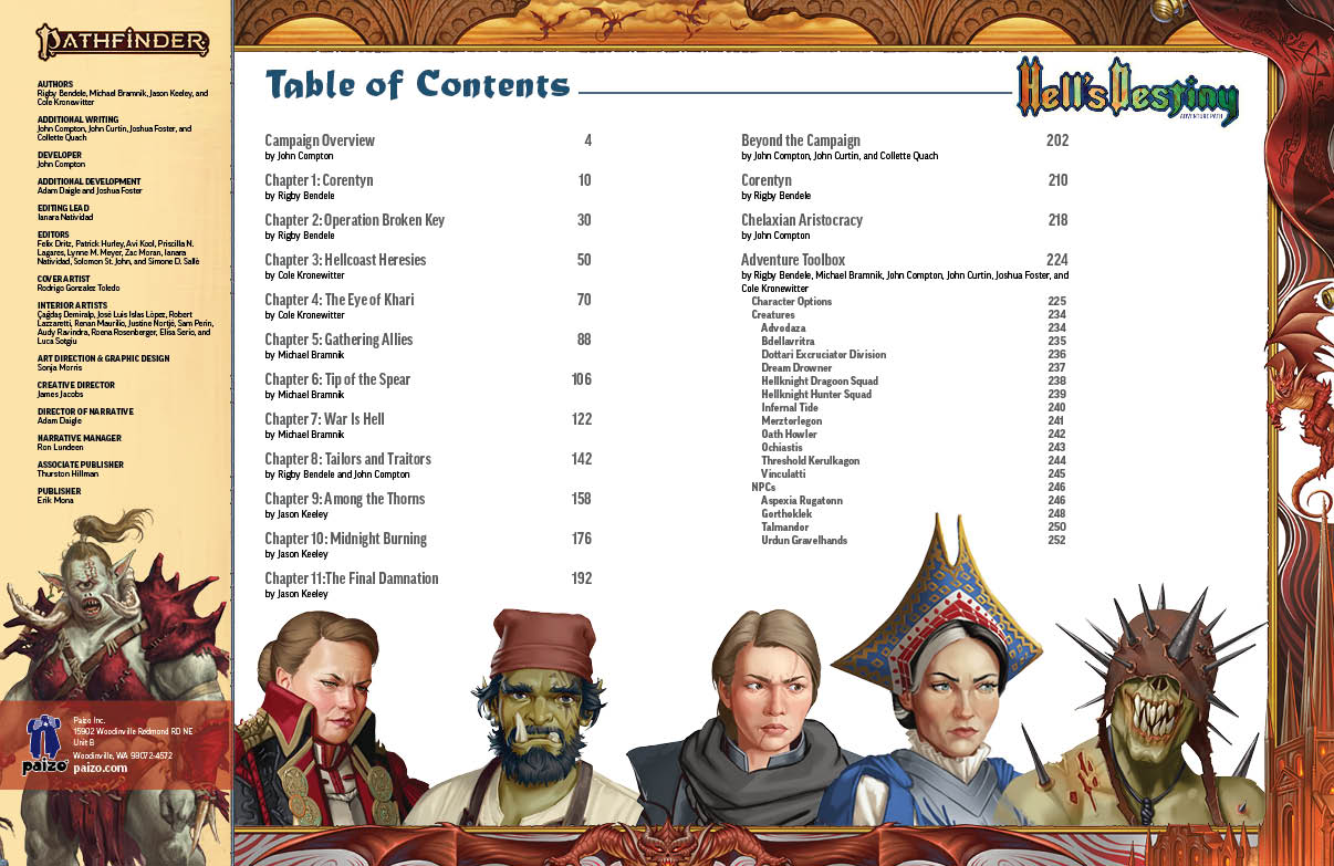 Pathfinder RPG, 2e: Adventure Path - Hell's Destiny